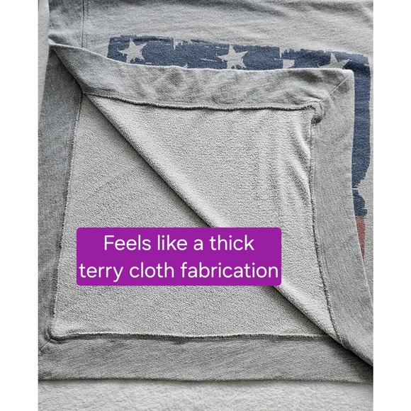 HAUTE HIPPIE cool collectible travel usa flag free people hooded poncho cape o/s - Picture 8 of 12